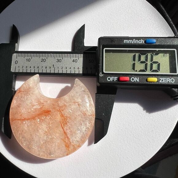 Fire Quartz‎ Crystal Crescent Moon (3) - Picture 9 of 11